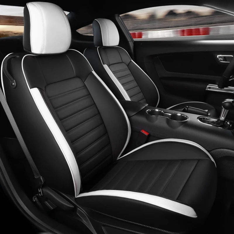 Custom Fit for 2015-2024 Mustang Coupe Car Seat Covers Full Set Durable Quality Material for Ford Mustang Coupe Gt CM World