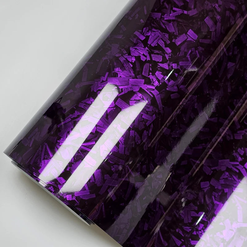 High Glossy Purple Red Crystal Forged Carbon Fiber Wrapping Vinyl Film Motorcycle Stickers Decals Auto Accessories Wrap Foil