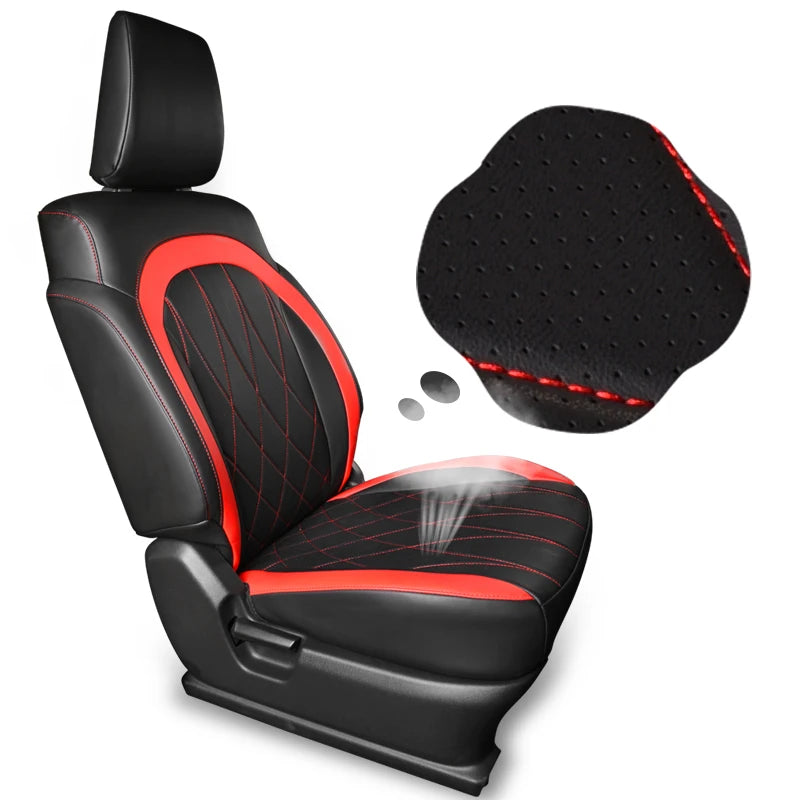 Car Seat Cover Luxury Fully Surround Pad PU Leather Cushion Modified Water Proof Interior Accessories For Suzuki JIMNY Jb64 Jb74 CM World