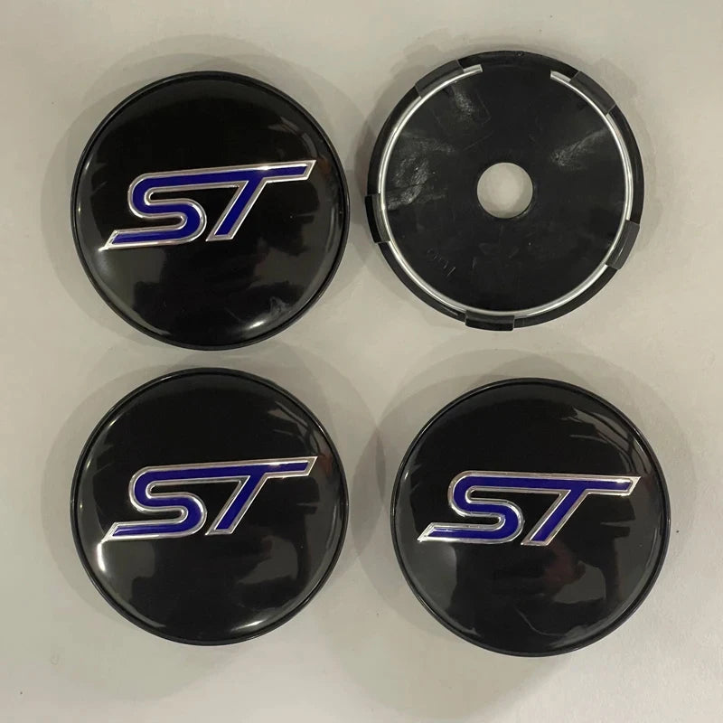 4Pcs 60mm Car Wheel Center Hub Cap Rim Cover For Ford ST Fiesta Focus Edition Puma X KUGA Mondeo Ecosport Car Auto Accessories