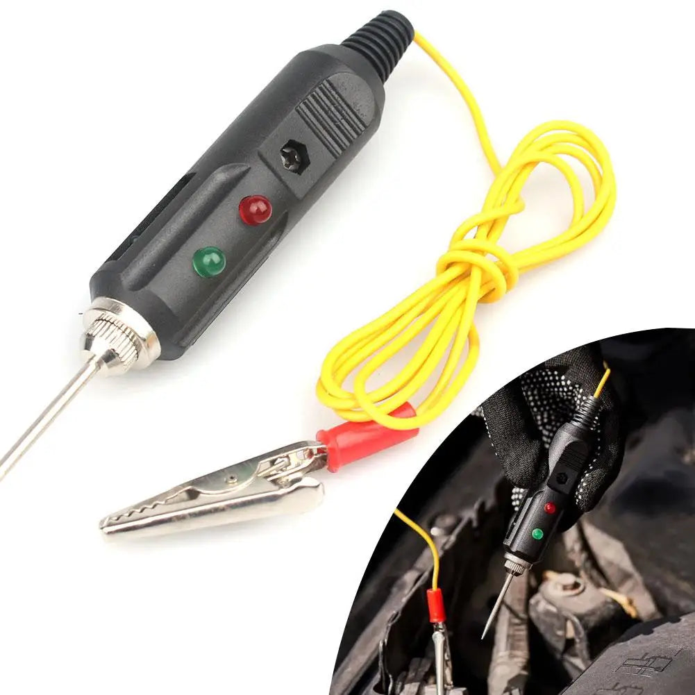 Car Voltage Detector Pen Dual Color LED Indicator Light Buzzer Beep Auto Circuit Tester High Precision