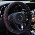 Universal 37-38cm PU Leather Bling Car Steering Wheel Cover Rhinestone Elastic Steering-Wheel Covers Auto Interior Accessorie