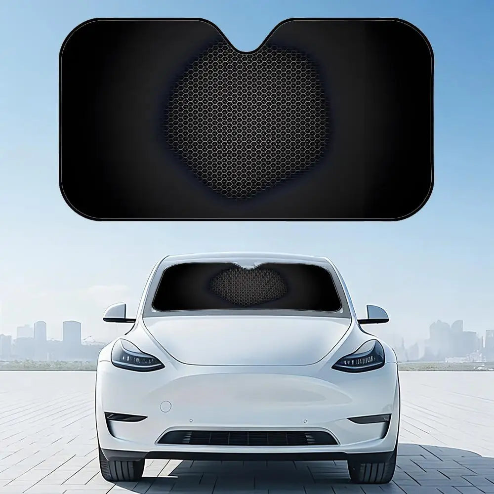 Carbon Fiber Pattern Sun Visor Reusable Aluminum Foil Windshield UV Protection Heat Insulation Cover Sun Visor Shade