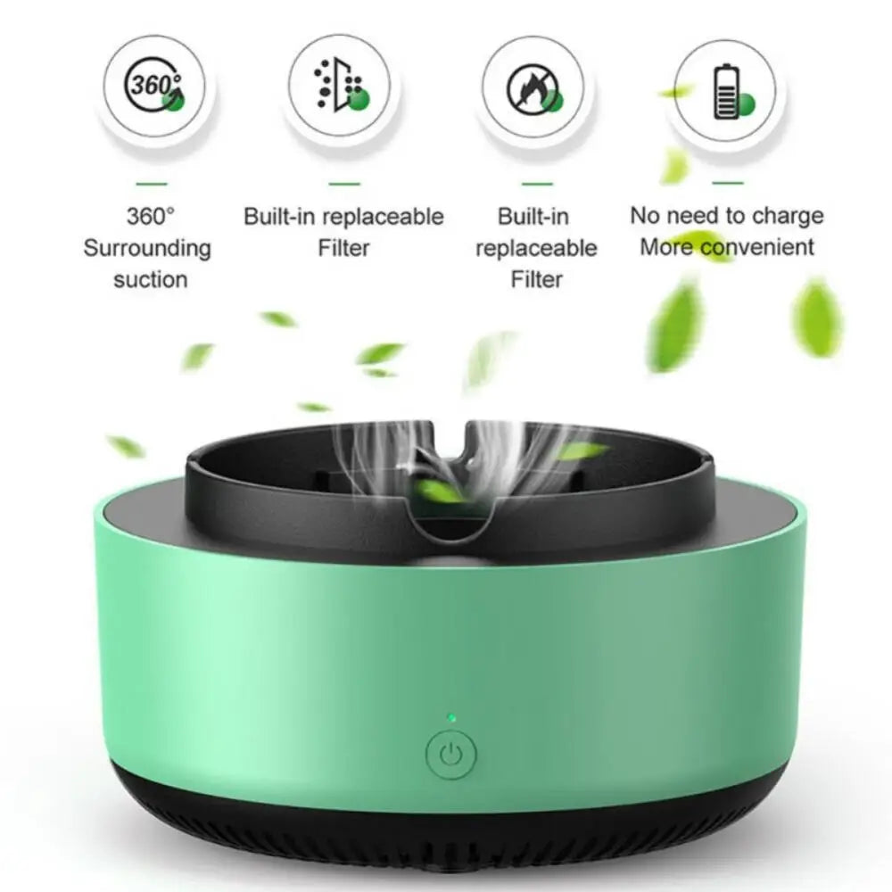 Smart Smoke Remover Ashtray Purifier Ashtrays Desktop Negative Ion Air Purifier Low Noise Car Bedroom Aromatherapy Machine