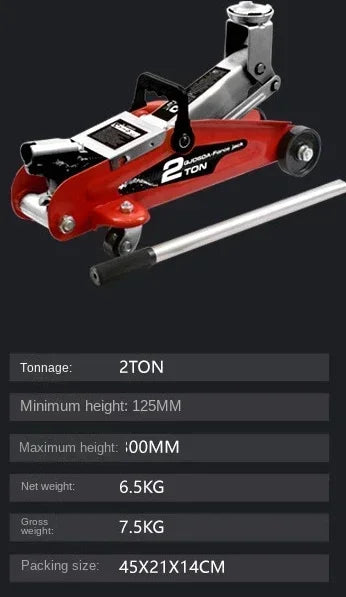 Durable  New Car mounted horizontal jack SUV car sedan hydraulic 2-ton car mounted hydraulic jack