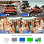 Podofo Four-Channel Car DashCam With 480P Left Interior, Right Interior, and Rear Cameras Car DVR Video Recorder Night Vision Loop Recording, Reversing Help Camera Recorder