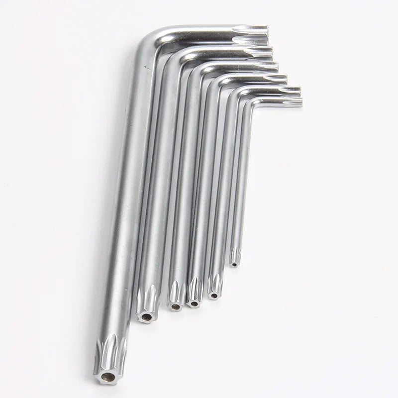 T10 T15 T20 T25 T30 T40 Hex Wrench Double-End 2-Way Torx Screwdriver Spanner Wrench Car Machine Repair Wrench Tools