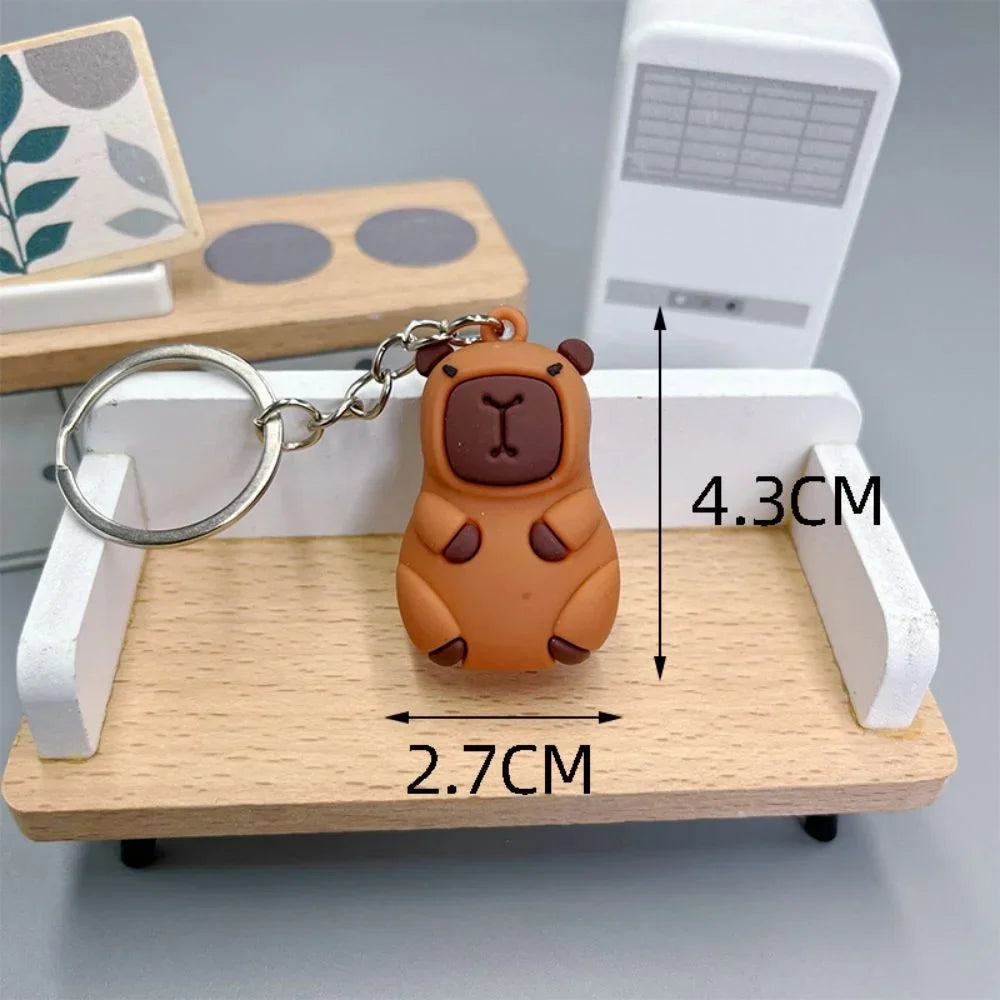Creative Cute Capybara Keychains For Car Keychain Anime Cartoon Capibala Pendant  Women Doll Keyring Charm Holiday Gifts Jewelry CM World