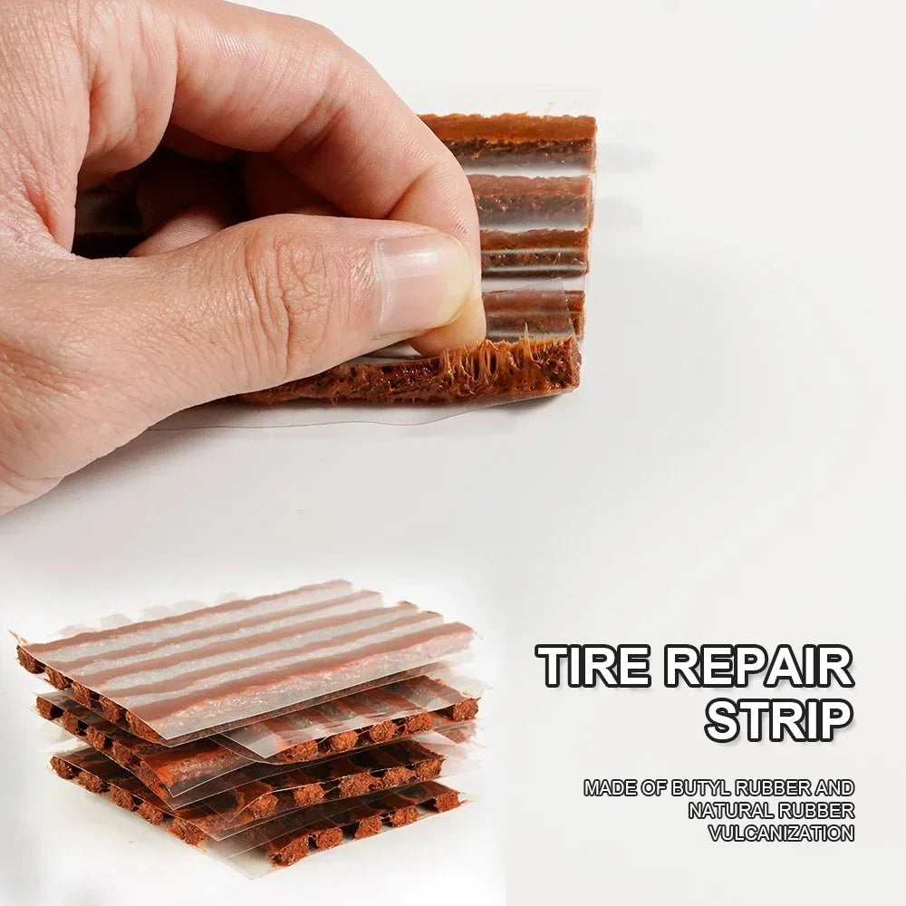 Tire Repair Strips Tubeless Rubber Stiring Glue Seals for Car Motorcycle Bike Tyre Puncture Rubber Strip Plug Repair Tool