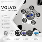 AA-4Pcs 64mm Volvo Car Wheel Hub Center Caps, Logo Emblem Wheel Rim Covers XC40 XC60 XC90 S60 S90 V50 V70 V60 Auto Accessories