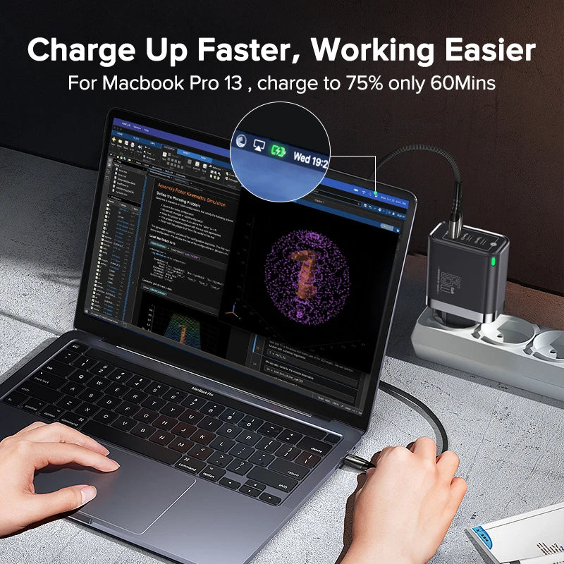QOOVI 65W GaN Charger USB Type C Fast Charging Quick Charge 4.0 Adapter USB-C PD Charger For Samsung Xiaomi Macbook iPhone ipad Car Mobile World