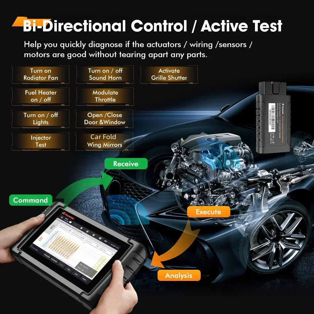 CAN FD DOIP Bidirectional Auto VIN OBD2 Automotive Scanner FOXWELL NT809BT Bluetooth 30 Plus Resets Car Diagnostic Tools Car Mobile World