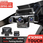 XUOIB 4CH GPS Dash Cam I9pro-wb Front 4K/2K+3*1080P for Car 360 DVR Camera 24H Parking Mode WiFi Video Recorder IR Night Vision Car Mobile World