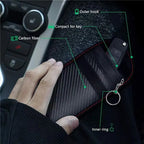 Faraday Bag for Key Fob Cage Protector Car RFID Signal Blocking Key Fob Protector Anti-Theft Pouch Double-Layers of Carbon Fiber CM World