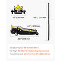 SucceBuy Low Profile Floor Jack 4 Ton Capacity with Dual Pistons Lift Pump Hydraulic Trolley Car Lift for Sport Utility Vehicle