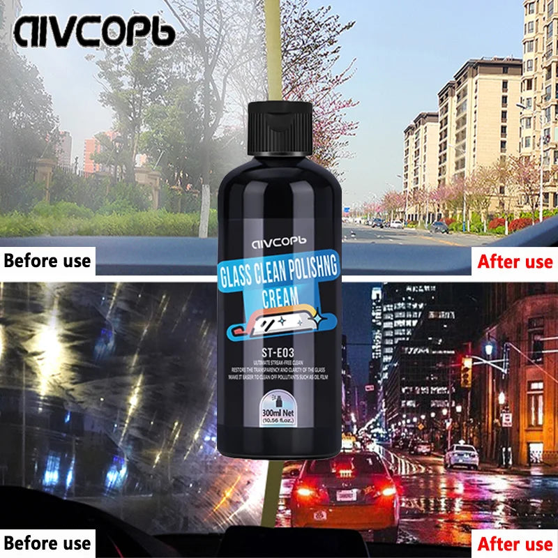Car Glass Cleaner For Car Windshield Oil Film Cleaner Automotive Glass Sponge Cleaning Polishing Care Window Auto Detailing