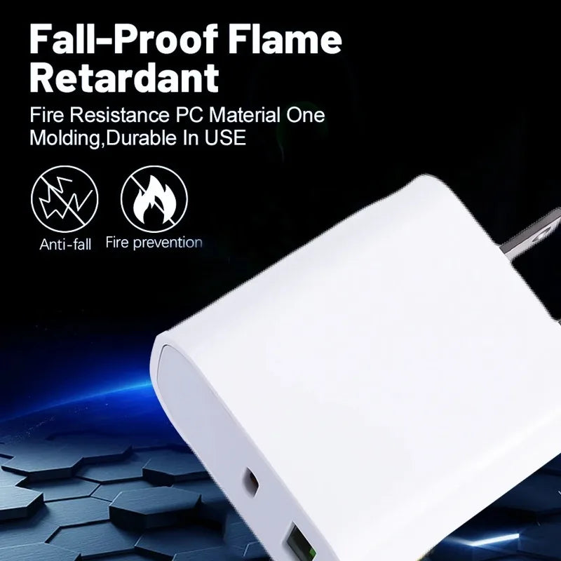 5V 2.4A Universal USB PD Fast Charger For iPhone 15 iPad Samsung Xiaomi Huawei Tablet Laptop US EU Plug Dual Port Power Adapter