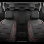 Universal Leather Car Seat Covers Red Simple Waterproof 5 Seat Car Seat Cover Car Mobile World