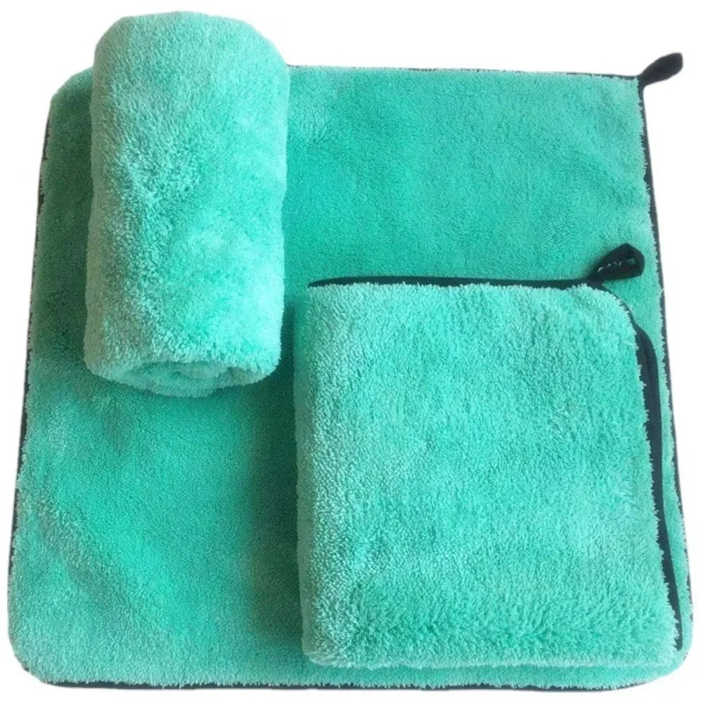 1400GSM Coral Fleece Deluxe Car Wash Microfiber Towel Plush Cleaning Drying Cloth Car Care Cloth Detailing Polishing CM World