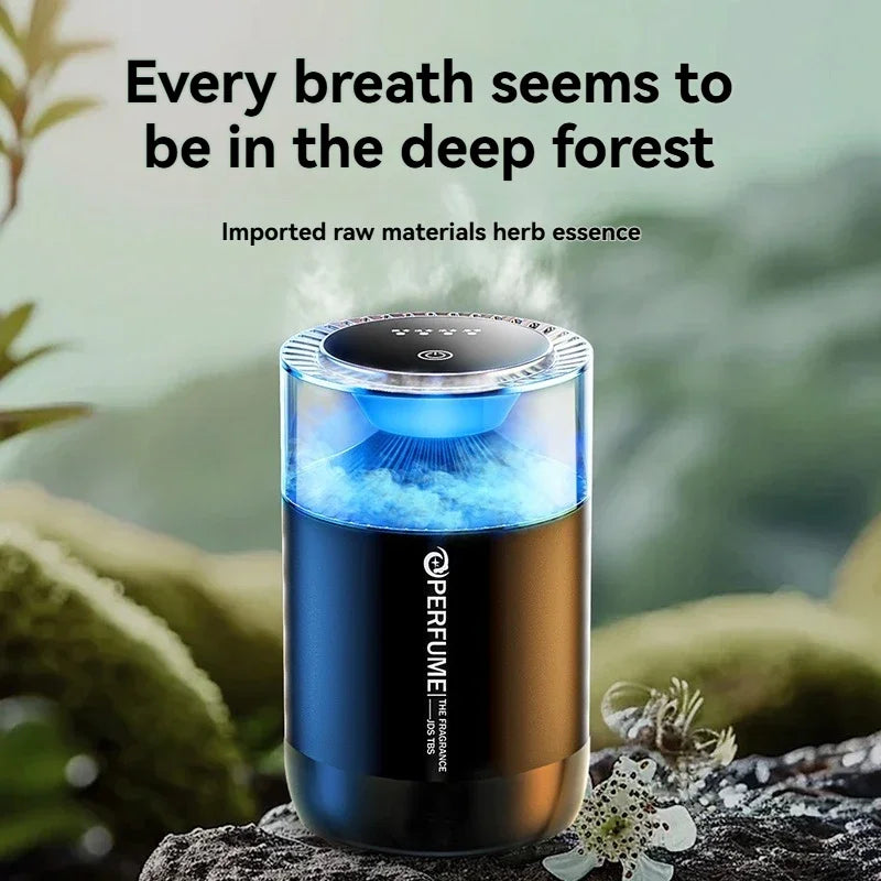 Smart Car Air Freshener Rechargeable Car Aroma Diffuser Cloud Mist with RGB Light for Automotive Interior CM World
