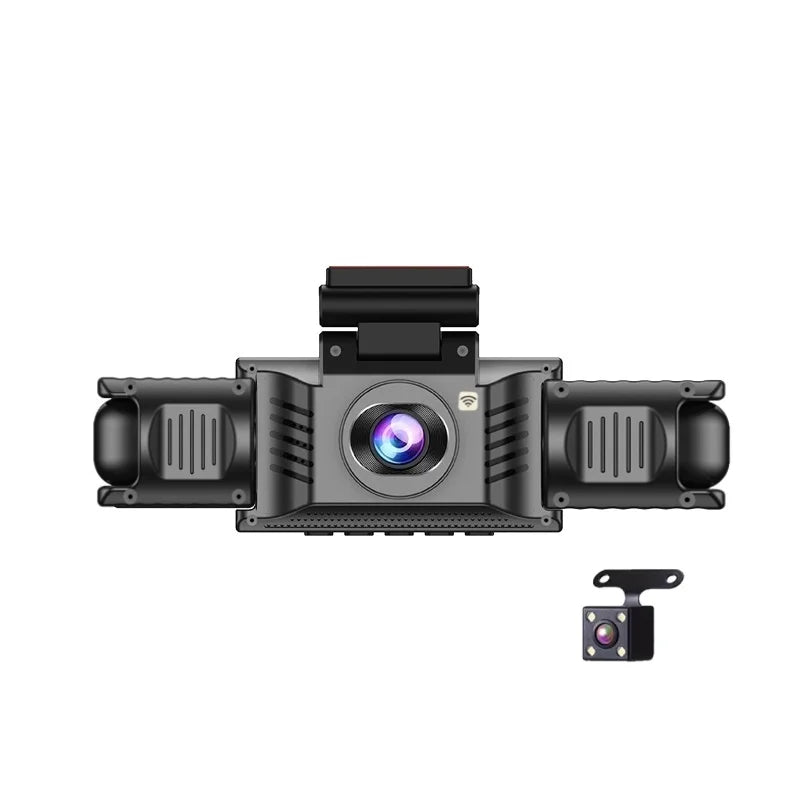 4-Channel WiFi Dash Cam, Wide Angle, Night Vision, G-Sensor, Parking & Loop Recording, Universal for Various Vehicles Car Mobile World