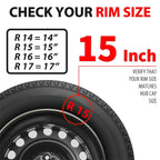 Sports Caps Rim 15inch Hub Cover for Iron Rim Wheel Cover Set of 4 Steel Replacement Plastic Hubcap for R15 Tire Car Accessories