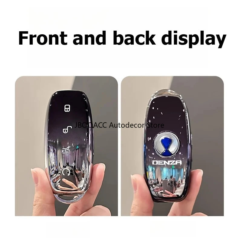 For DENZA D9 N7 X N9 2024 2025 TPU Car Key Case Cover Smart Key Cover Remote Control Shell Car Key Fob Case Protector Keychain CM World