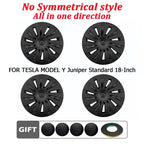 4PCS 18 Inch Wheel Hub Cap for New Tesla Model Y Standard 2025+ Automobile Hubcap Replacement Wheels Cover Full Rim Accessorie