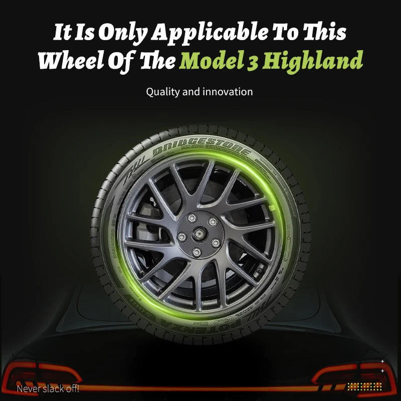 4PCS for Model 3 Highland (2024-2026) 18 Inch Right＆Left Hubcaps Storm Style Replacement Accessories Wheel Cover for Tesla