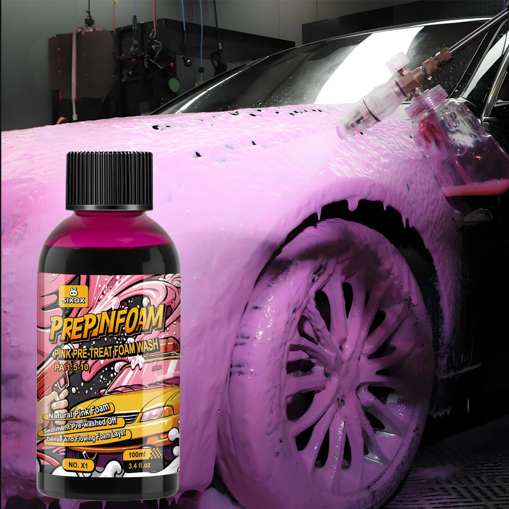 Pink Magic Foam Car Wash Shampoo Car High Concentration Sediment Pre-washed Off Wash Car Wash Soap Super Foam Cleaner X1 ﻿ CM World