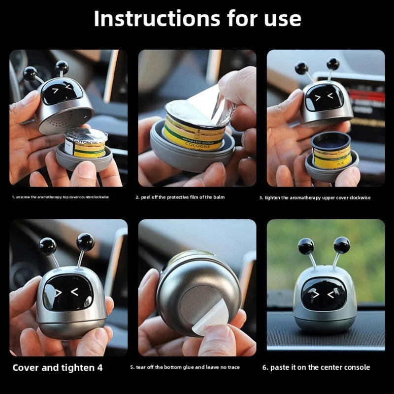 Car air purifier Car Aromatherapy Big Robot Car Perfume Long-lasting Light Fragrance Car Interior Supplies Ornaments 1PC Car Mobile World