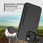 Credit Card Protective Wallets Case For iPhone 16 Pro 15 14 13 12 11 Pro Max for iPhone 16 Pro Max XR XS SE 2020 Cover