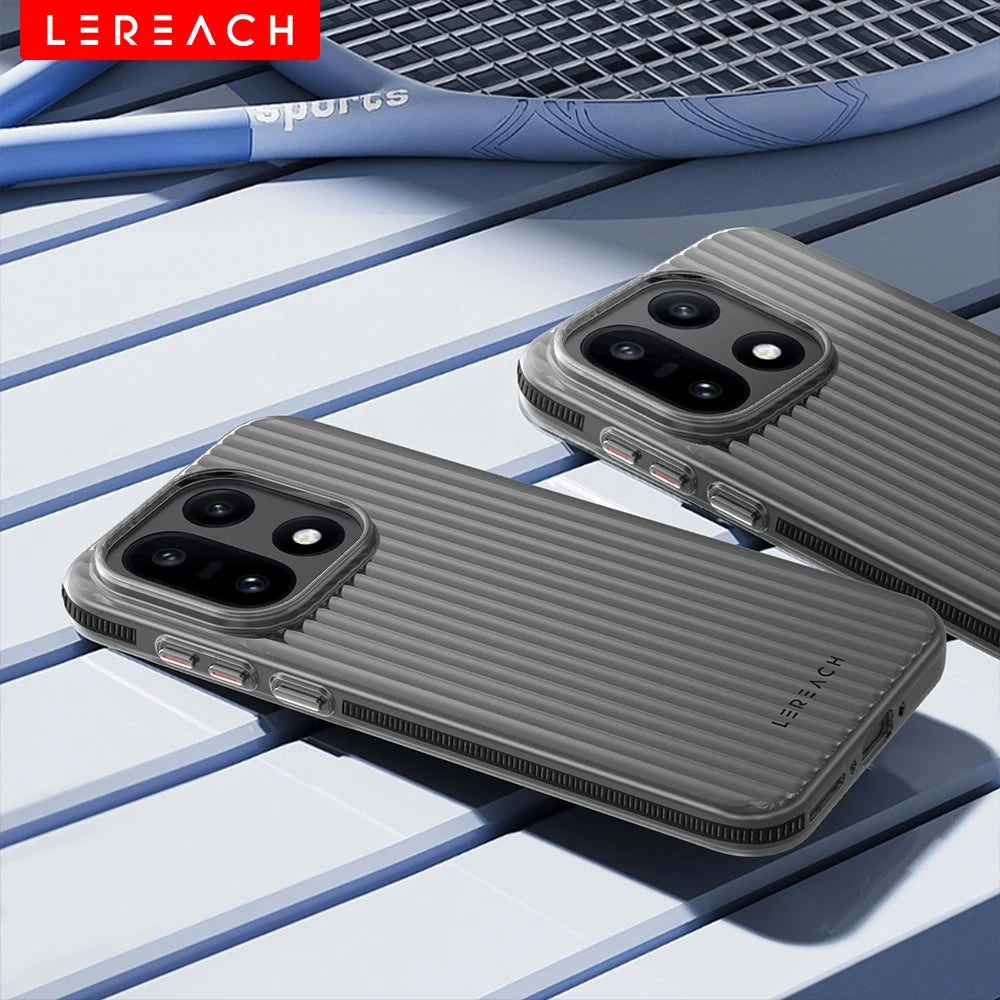 Lereach for OnePlus 15 15R Ace 6 Ace 6T Corrugated Matte Phone Case Anti-Slip Slim Fingerprint-Resistant Multi-Color Options Car Mobile World