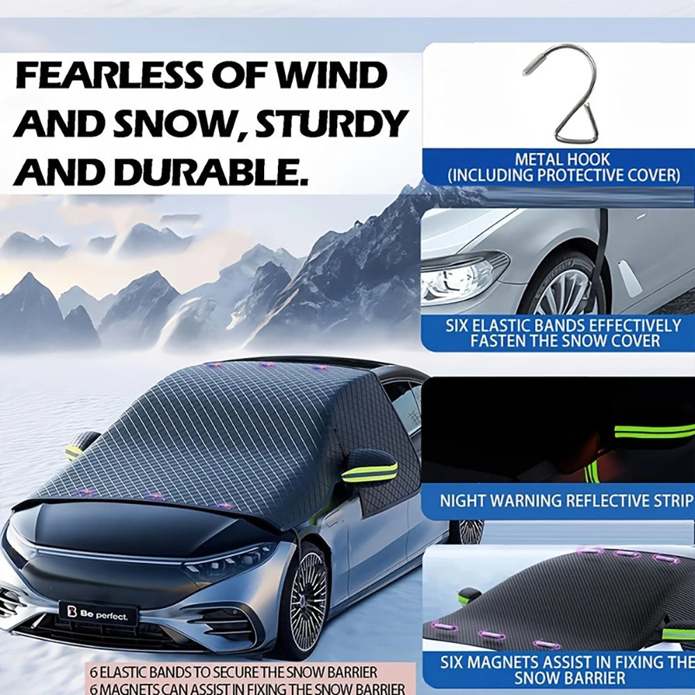 Snow Cover for Car Windshield Oxford Cloth Thickened Antifreeze Sunshade Heat And Snow Protection Auto Sun Visor Car Accessories Car Mobile World