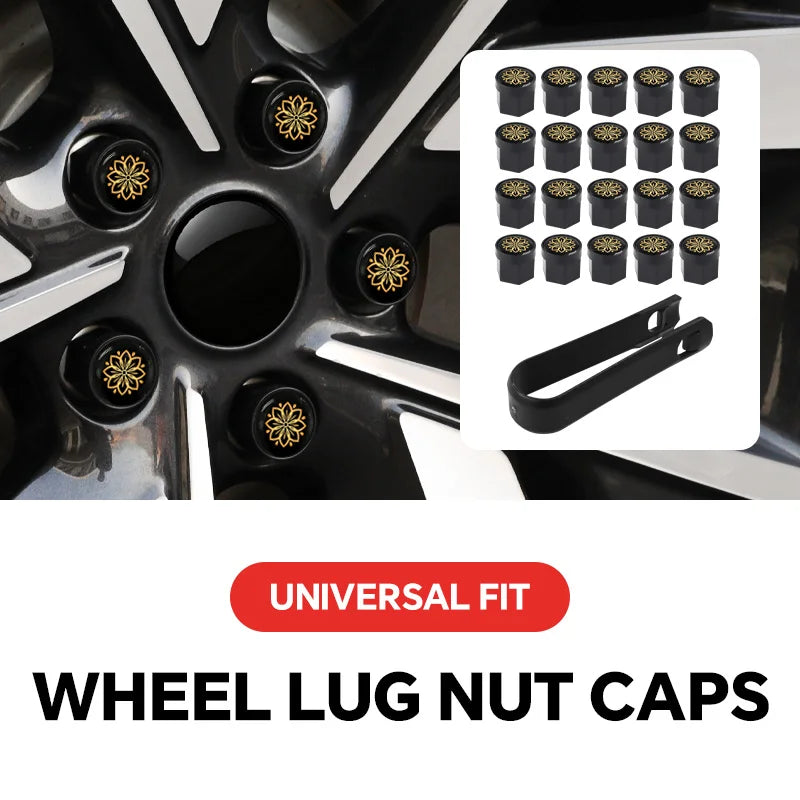 For Dacia Spring Duster Logan Sandero Dokker Striker Jogger Caps 20Pcs Car Wheel Caps Bolts For Wheel Bolts Cap Tire Nut Caps CM World