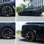 4Pcs 19 Inch Hubcap For Model Y 2020-2024 Wheel Cover Symmetric Turbine Matte Black Full Rim Protector Car Exterior Accessories