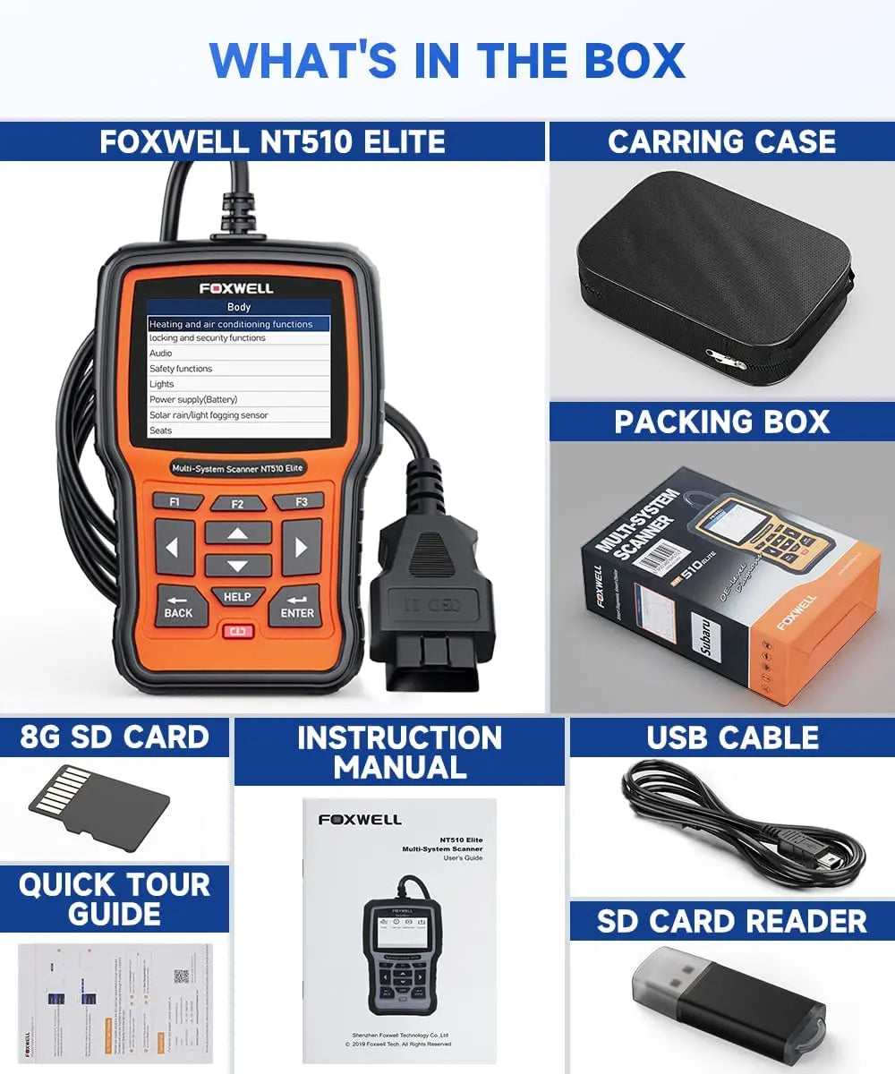 FOXWELL NT510 Elite fit for BMW OBD2 Automotive Scanner Full System Bi-directional Diagnostic Tool 30+ Reset OBD2 Code Reader Car Mobile World
