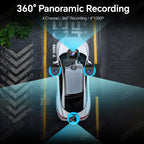 A8 4CH Dash Cam 11.26 Inch 4K WIFI Rear View Mirror 4 Cameras Video Recorder Car DVR Dual Lens ADAS BSD Night Vision 24H Parking