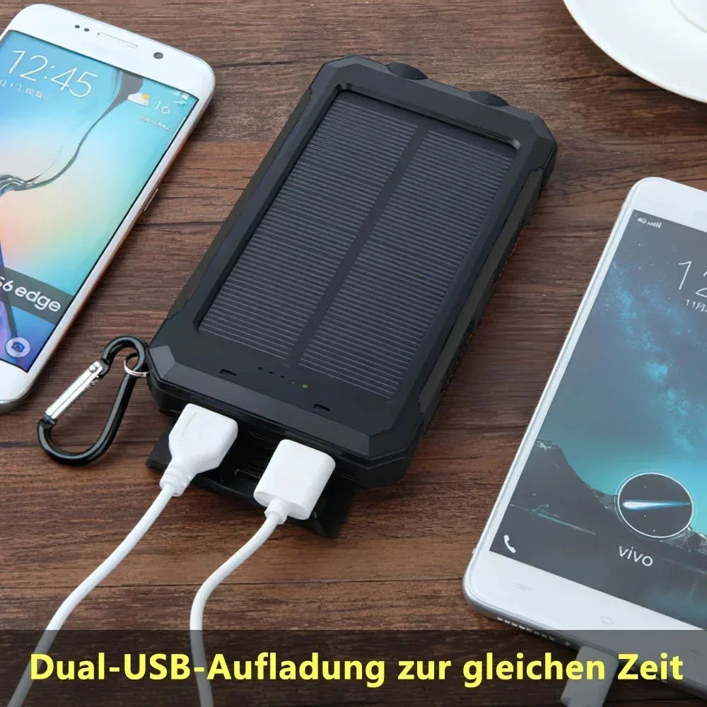 Lenovo Solar Power Bank 80000mAh Portable Charging Poverbank External Battery Charger Strong Light LDE Light for All Smartphones Car Mobile World