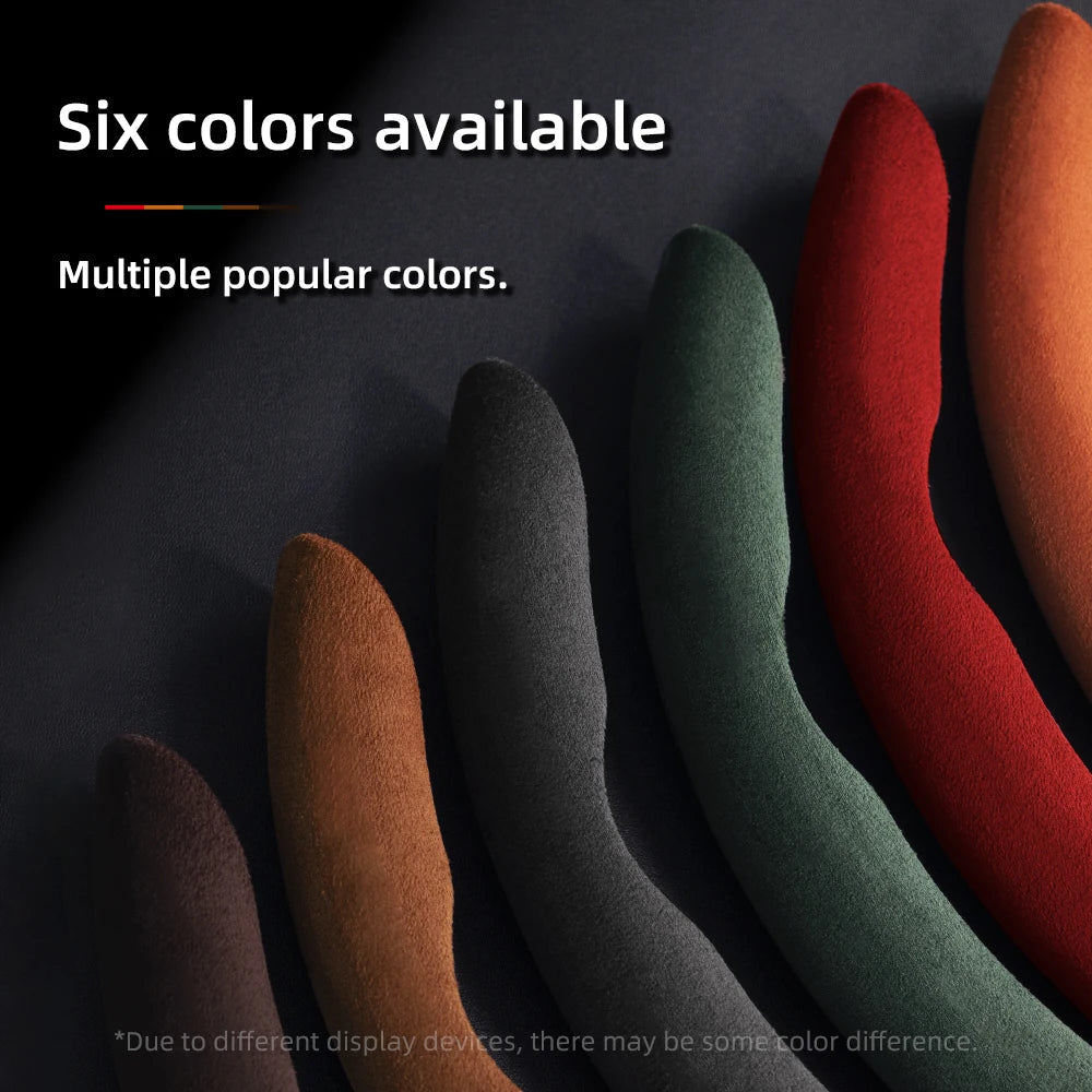 Suitable for Volkswagen Anti-Slip Buckle Segmented Suede Steering Wheel Cover Suitable for Polo Golf 5 6 7 Gol Cc Passat B6 B8 Jetta Scirocco T4 Crafter Taigo up Santana Nivus Tcros G3 Caddy Tiguan CM World