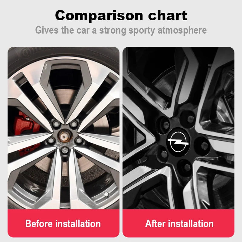 4Pc 56mm 60mm Car Wheel Center Hub Cap For Opel Astra Grandland Corsa Mokka Frontera Insignia Zafira Rim Cover Sticker Accessory