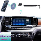 For Chevrolet Silverado 2022 2023 2024 Phone Holder Car Double Bracket Base Magnetic MagSafe Wireless Charging Car Phone Mount CM World