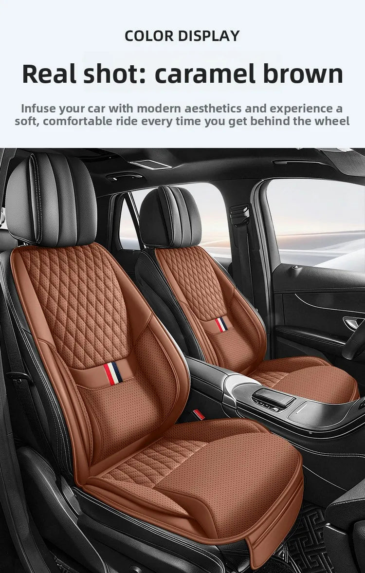 Universal Ergonomic Car Seat Cover Built-in 6cm Lumbar Support and Leg Bolster Breathable SUV Sedan Cushion Car Seat Protection