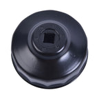 1Pc 76mm 14 Flutes Black Steel Car Oil Filter Cap Type Wrench Remover Tool Durable with 3/8" Drive Socket Car Mobile World