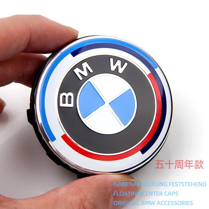 BMW Wheel Center Caps Floating Design, 68mm/56mm Set of 4 for E F Chassis Models, Replacement Hub Covers Auto Accessoires CM World