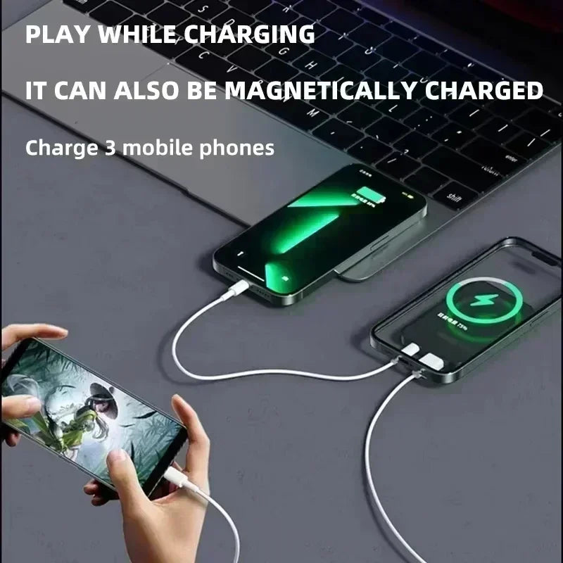 Lenovo Magnetic Wireless Power Bank 500000mAh PD22.5W Large Capacity Fast Charging External Battery For iPhone Huawei Samsung Car Mobile World