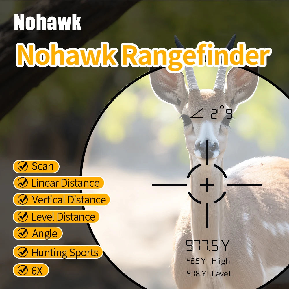 Nohawk Golf Laser Rangefinder 600M 1000M Multifunctional Telescope with Flag-Lock Slope  Distance Meter for Hunting Monocular CM World