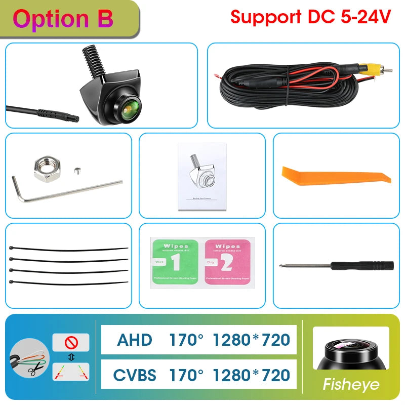 AHD 1080P Car Rear View Camera Night Vision Reversing Auto Parking IP68 Waterproof CCD Auto Backup Monitor 170 Degree HD Image CM World