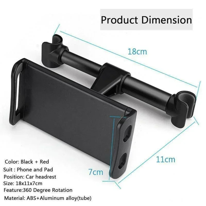 Car Seat Back Tablet Holder Rear Pillow Phone Tablet Stand Headrest Mounting Bracket Support for 4-11 Inch Phone Pad Tablets CM World