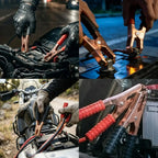 Motorcycle Jumper Cables Aluminum Coated Copper Portable Battery Booster Cables Emergency Jump Start Kit for Motorcycle ATV CM World